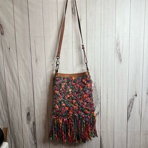 Multicolor Fringe Shoulder Bag